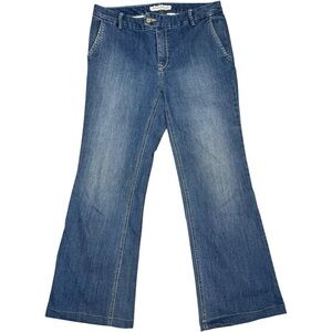 Chicos Platinum Tab Front Trouser Jean Size 8